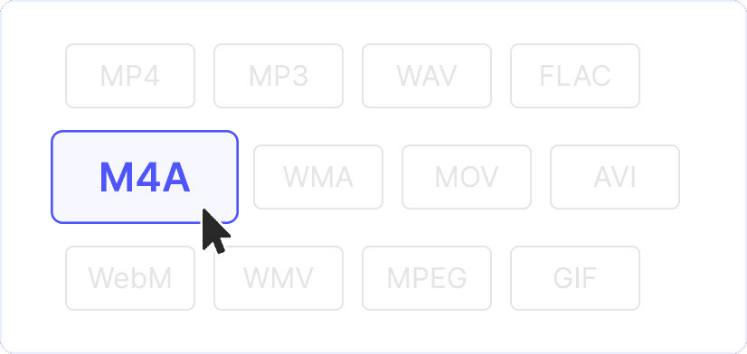 2. Choose M4A output