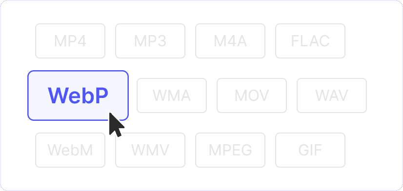 2. Choose WebP output